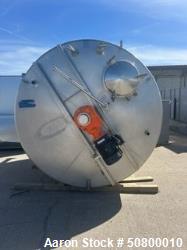 Used 3,200 gallon 316L Stainless Steel Single Wall Vertical Mix Tank.