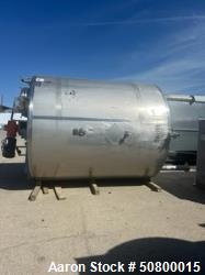 Used Single Wall Vertical Mix Tank, 3,200 gallon 316L Stainless Steel