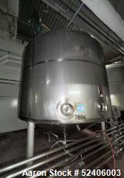 Used-Falco Stainless Steel Equipment Jacketed Pressure Tank, Approximate 4000 Ga