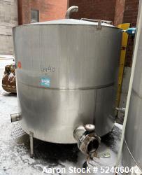 Used-Tank, Approximate 1800 Gallon, Stainless Steel, Vertical. Approximate 84" diameter x 72" straight side, coned top & bot...