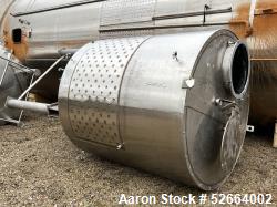 Used- Bekadex-Spomasz Tank, Approximately 1,500 Gallon, 304 Stainless Steel, Vertical. Approximate 74" diameter x 78" straig...
