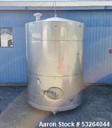 Used 3,400 Gallon Stainless Steel Tank – Sanitary Process Vessel with CIP & Tri-Clamp Connections