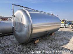Used-Approximatley 3,000 gallon / 120 Barrel Capacity S/S Vertical Jacketed Brite Tank. Dish Bottom, 2 in Diameter Bottom Di...