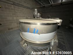 Used ICCNW Single wall 316 stainless steel mixing tank, 99IN. diameter x 11FT high, 4,605 gallon capacity, (TK 209 / 26817),...