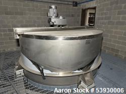 Used ICCNW Single wall 316 stainless steel mixing tank, 99IN. diameter x 11FT high, 4,605 gallon capacity, (TK 224 / 26819),...