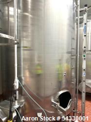 Used 3,500 Gallon Vertical Mixing Tank | 304 Stainless Steel Beverage-Grade Vessel