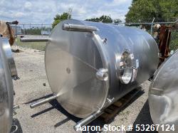 Used A&B Process 1,100 Gallon Sanitary Stainless Steel Vertical Tank | 61" Dia x 92" SS | Slope Bottom | Built 2011