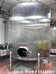 Used Cherry Burrell Vertical Mixing Tank | 4,500 Gallon 304 Stainless Steel Beverage Vessel