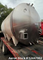 Used- Cherry Burrell Stainless steel Horizontal Storage Tank. 4,000 Gallon