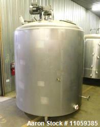Used Cherry-Burrell 1,000-Gallon Sanitary Jacketed Stainless Steel Mix Tank | Food-Grade Heated Vessel