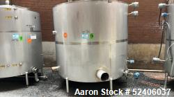 Used-Industries D'Acler Tank, Approximate 6625 Liter (1750 Gallon), 304 Stainless Steel, Vertical. Approximate 78" diameter ...