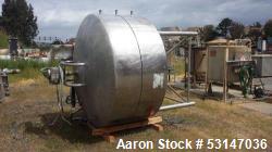 DCI 1,000 Gallon Stainless steel jacketed tank.