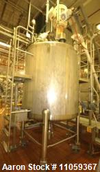 Used Feldmeier 1000 Gallon Sanitary Mix Tank with Admix Rotosolver High Shear Mixer | Stainless Steel | CIP | 40 HP