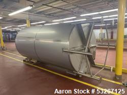 Used Feldmeier 4,000 Gallon Stainless Steel Tank | Dished Top | Sloped Bottom | 6-Leg Mount