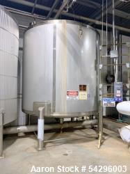  Feldmeier Stainless Steel Tank, Approximate 4,700 gallon. Vertical, slight dished top and bottom, c...