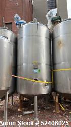 Used-Robert Mitchell Balance Jacketed Tank, Approximate 1700 Gallon, 304 Stainle