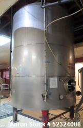 Used-Santa Rosa Approx. 100 BBL Insulated Storage Tank. Approx. 3100 Gallon Capacity. Stainless Steel. Internal Rated 25 PSI...
