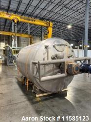 4,500 Gallon T316L Stainless Steel Jacketed Agitated Process Tank with Conical Bottom & Nord Drive