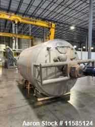 Used 3,840 Gallon T316L Stainless Steel Jacketed Mixing Tank with 15 HP Nord Agitator Drive