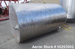 Used- Tank, Approximately 1,100 Gallon, Stainless Steel