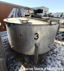 304 Stainless Steel 1,250 Gallon Batch Tank with Dual Turbine Agitator & Interna