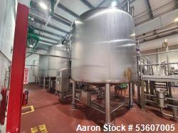 4,000 Gallon 316L Stainless Steel Process Tank – Jacketed, Agitated, CIP Ready
