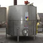Used-4200 Gallon Stainless Steel Conical Bottom Tank.  The stainless steel tank has a 96