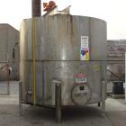 Used-4200 Gallon Stainless Steel Conical Bottom Tank.  The stainless steel tank has a 96