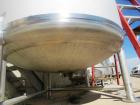 Used Lee Industries Model 1100DBT  304L Stainless Steel.Single Wall Tank,1100 gallon capacity. Approx. 5 dia. X 7 straight side. Dished top and Bottom 24