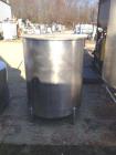 Used 450 Gallon Sanitary Stainless Steel Tank. 4' diameter x 4'10