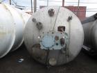 Used- 4500 Gallon Agitated Tank. 316 stainless steel construction. Approximately 8' diameter x 11' straight side, dish top a...