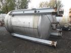 Used- 4500 Gallon Agitated Tank. 316 stainless steel construction, approximately 8' diameter x 11' straight side, dish top a...