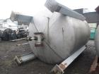 Used- 4500 Gallon Agitated Tank. 316 stainless steel construction, approximately 8' diameter x 11' straight side, dish top a...