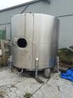 Used- Approx. 3500 Gallon Stainless Steel Sanitary Vertical Tank