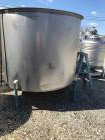 Used-1000 Gallon (approximately) Vertical Stainless Steel Tank