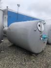 Used-Approximately 1500 Gallon Vertical Stainless Steel Food Grade Mix Tank