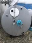 Used-Approximately 1500 Gallon Vertical Stainless Steel Food Grade Mix Tank