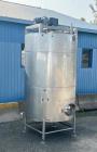 Used 2,500 Gallon Stainless Steel Jacketed Tank, Insulated with Agitator. Interior Dimensions: 75