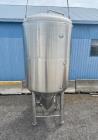 Unused- 2000 Gallon 304 Stainless Steel Jacketed Brewery Tank. Insulated. 51 BBL Brewery Tank. Jacketed for cooling, rated 36.25psi. Cone bottom discharge: 2