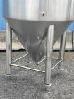 Unused- 2000 Gallon 304 Stainless Steel Jacketed Brewery Tank. Insulated. 51 BBL Brewery Tank. Jacketed for cooling, rated 36.25psi. Cone bottom discharge: 2
