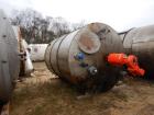 Used Stainless Steel Mix Tank, 3400 Gallon