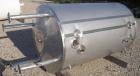 Used- Alloy & Steel Fab tank, 1100 gallon, stainless steel, vertical. 68