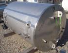 Used- Alloy & Steel Fab tank, 1100 gallon, stainless steel, vertical. 68