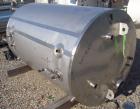 Used Alloy & Steel Fab tank, 1100 gallon, stainless steel, vertical. 68
