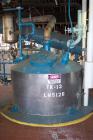 Used Tank, 1000 gallon, stainless steel, non- agitated