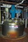 Used Walker 1500 gallon, stainless steel,   jacketed vac mix tank, model SP6375, serial #766, ASME 504, year 1976. Vessel 50 psi at 300 degrees, jacket 75 psi at 300 degrees. Vessel designed for full...