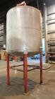 Used Tank, 1500 Gallon, 316 Stainless Steel, Vertical. Approximate 76