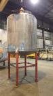 Used Tank, 1500 Gallon, 316 Stainless Steel, Vertical. Approximate 76