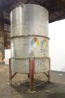 Used Tank, 3000 Gallon, 321 Stainless Steel, Vertical. Approximate 84