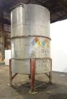 Used- Tank, 3000 Gallon, 321 Stainless Steel, Vertical. Approximate 84